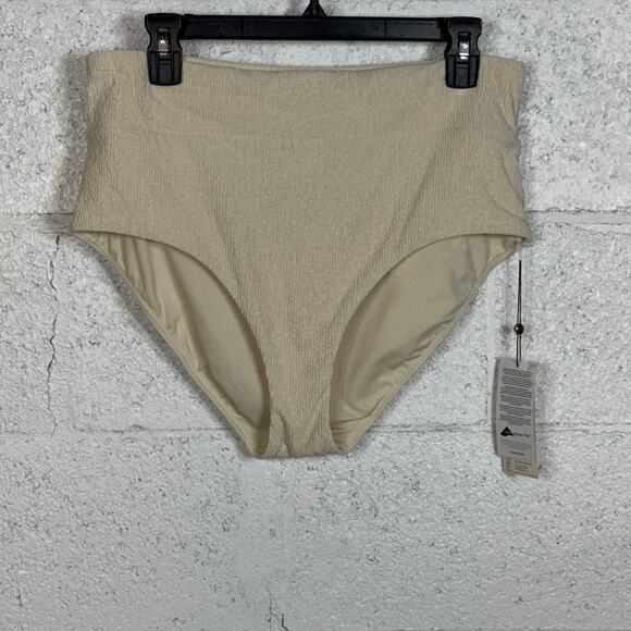 CALIA Women's Wide Banded High Rise Swim Bottoms light sand Large - Picture 1 of 7